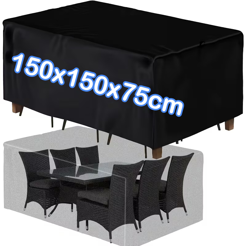 Outdoor Furniture Paint - 150x150x75cm Tuinmeubelhoes, Zwart 210D Oxford Doekhoes