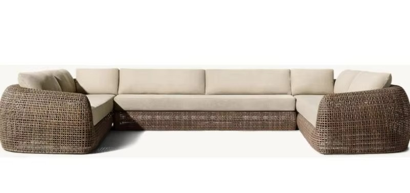 Outdoor Furniture In Sale - Hot Sale U-vormig modulair tuinmeubilair Aluminium