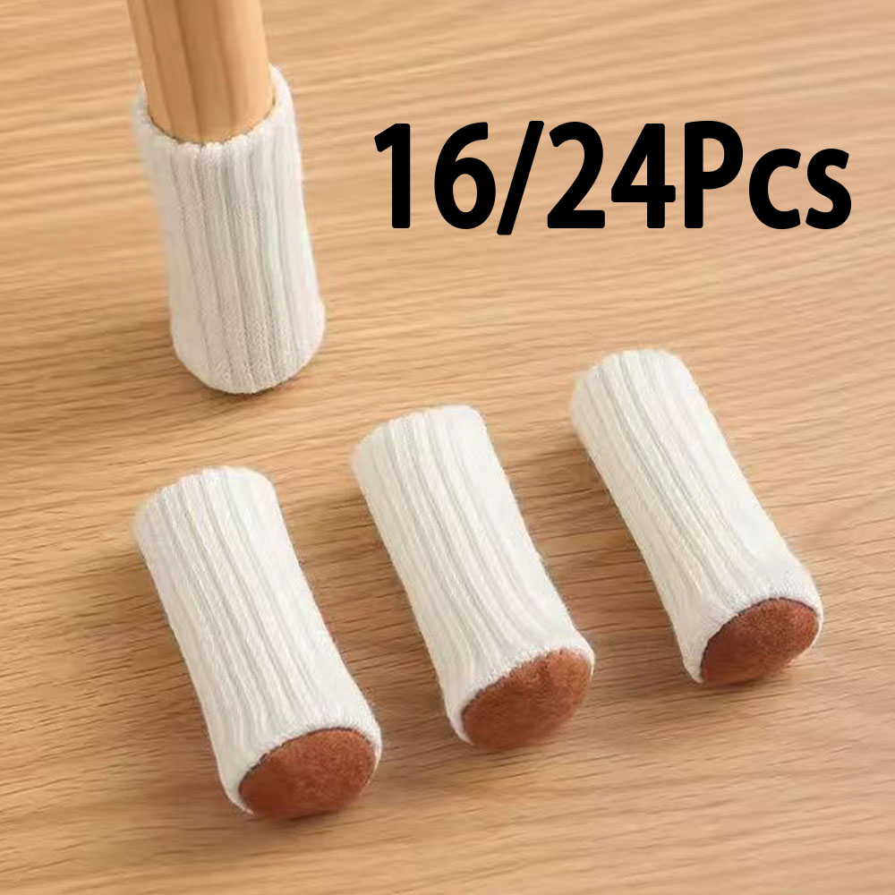 Outdoor Furniture Leg Protectors - 16/24 Stuks Stoelpoten Sokken Gebreide Meubelvoeten