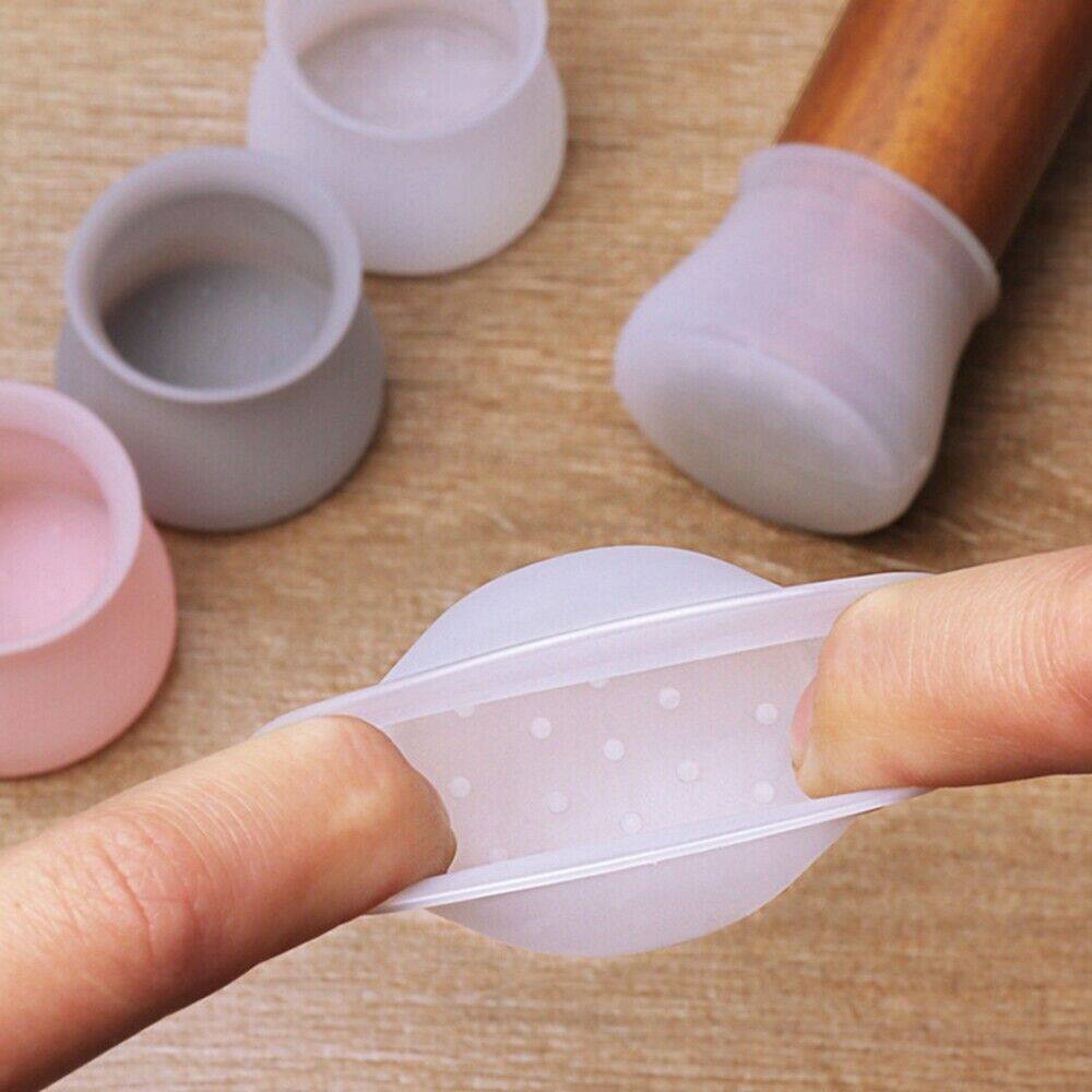 Outdoor Furniture Leg Protectors - 20 stuks stoelvloerbeschermers grijs siliconen stoelpootdop