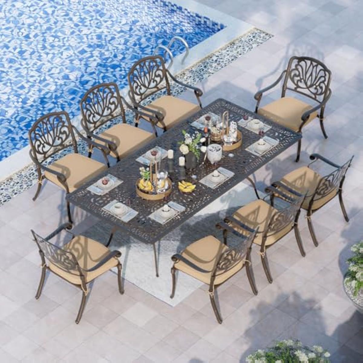 Outdoor Furniture Plus - Modern 9-delige tuinset met een tafel