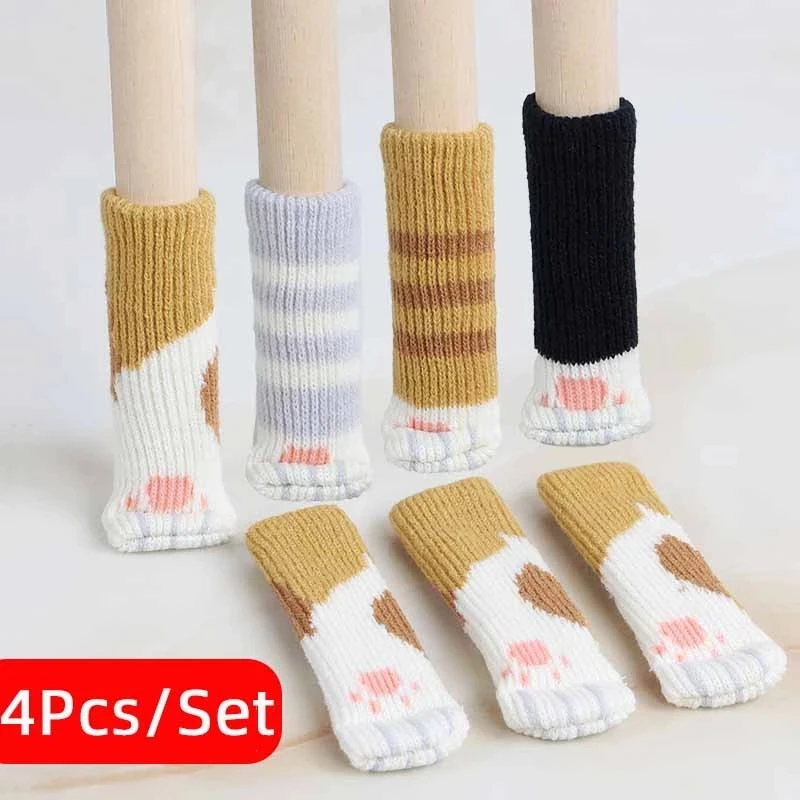 Outdoor Furniture Leg Protectors - 4 stks/set Creativiteit Kat Poot Tafel