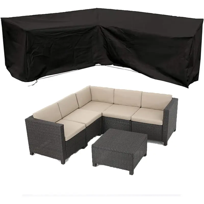 Outdoor Furniture Durable - Anti-UV L-vormige buitensofa hoes waterdicht winddicht