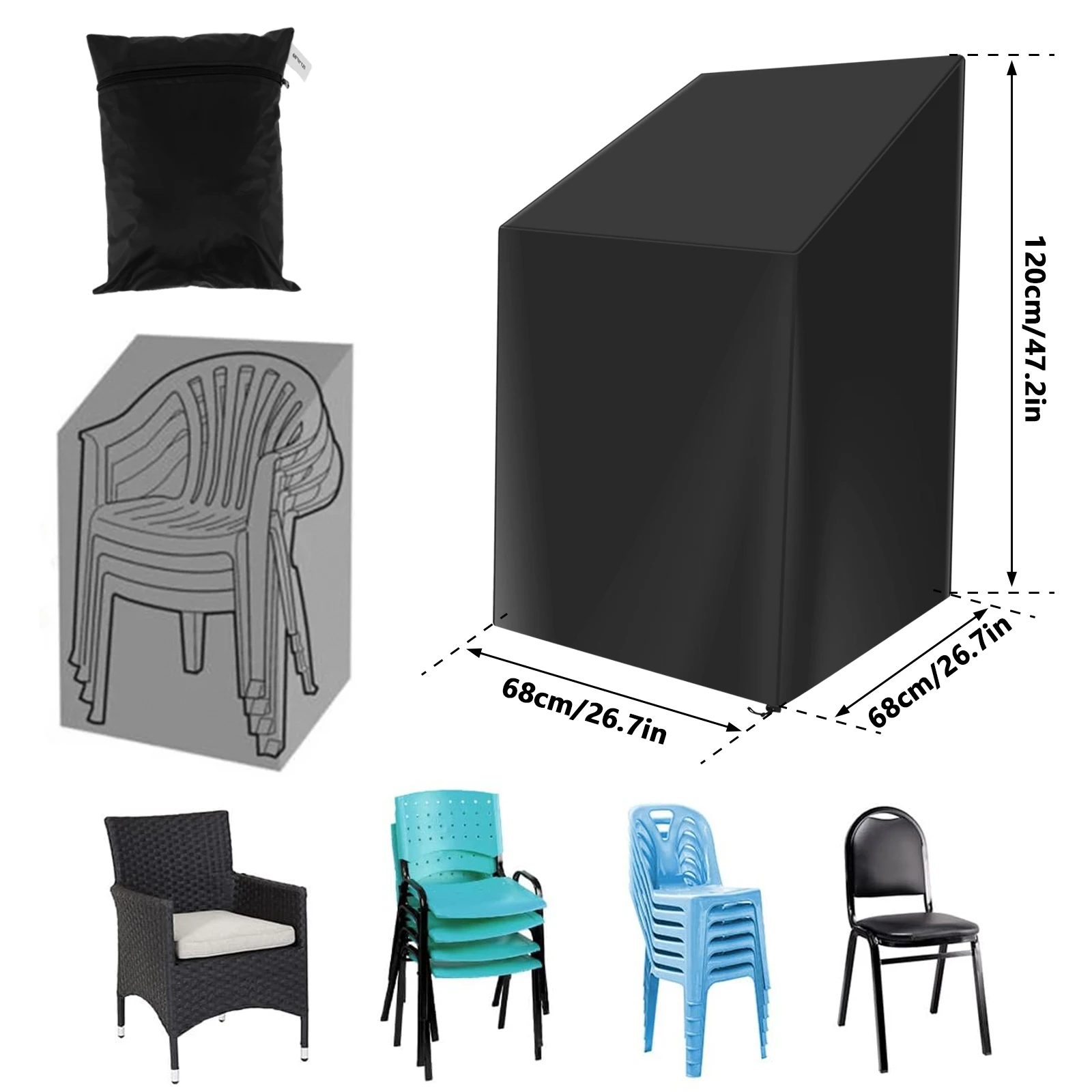 Gestapelde stoel stofkap met o - Outdoor Furniture Paint recensie en prijs