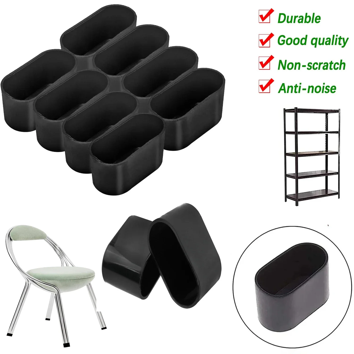 4-32 stuks siliconen ovale sto - Outdoor Furniture Leg Protectors recensie en prijs