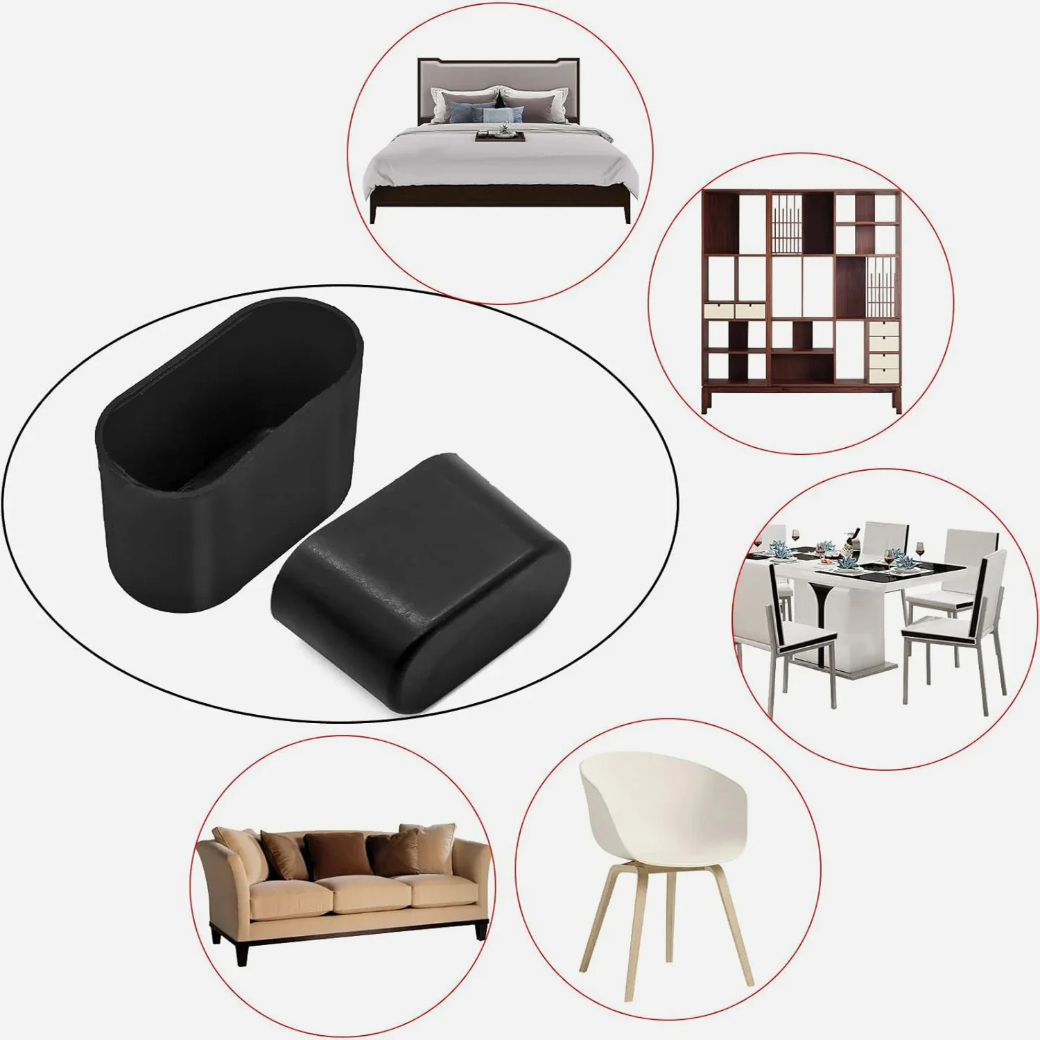 4-32 stuks siliconen ovale sto - Outdoor Furniture Leg Protectors recensie en prijs