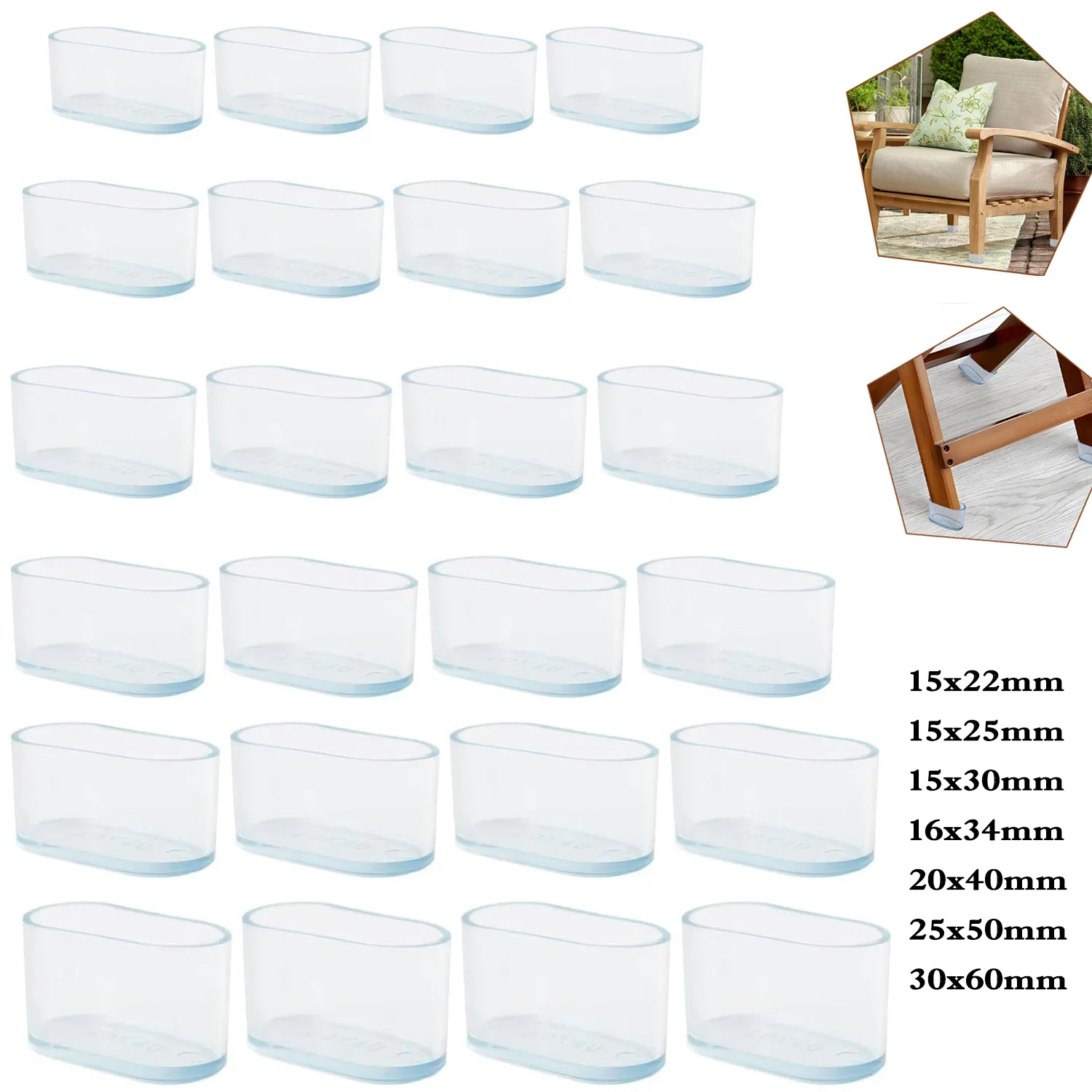 4-32 stuks siliconen ovale sto - Outdoor Furniture Leg Protectors recensie en prijs