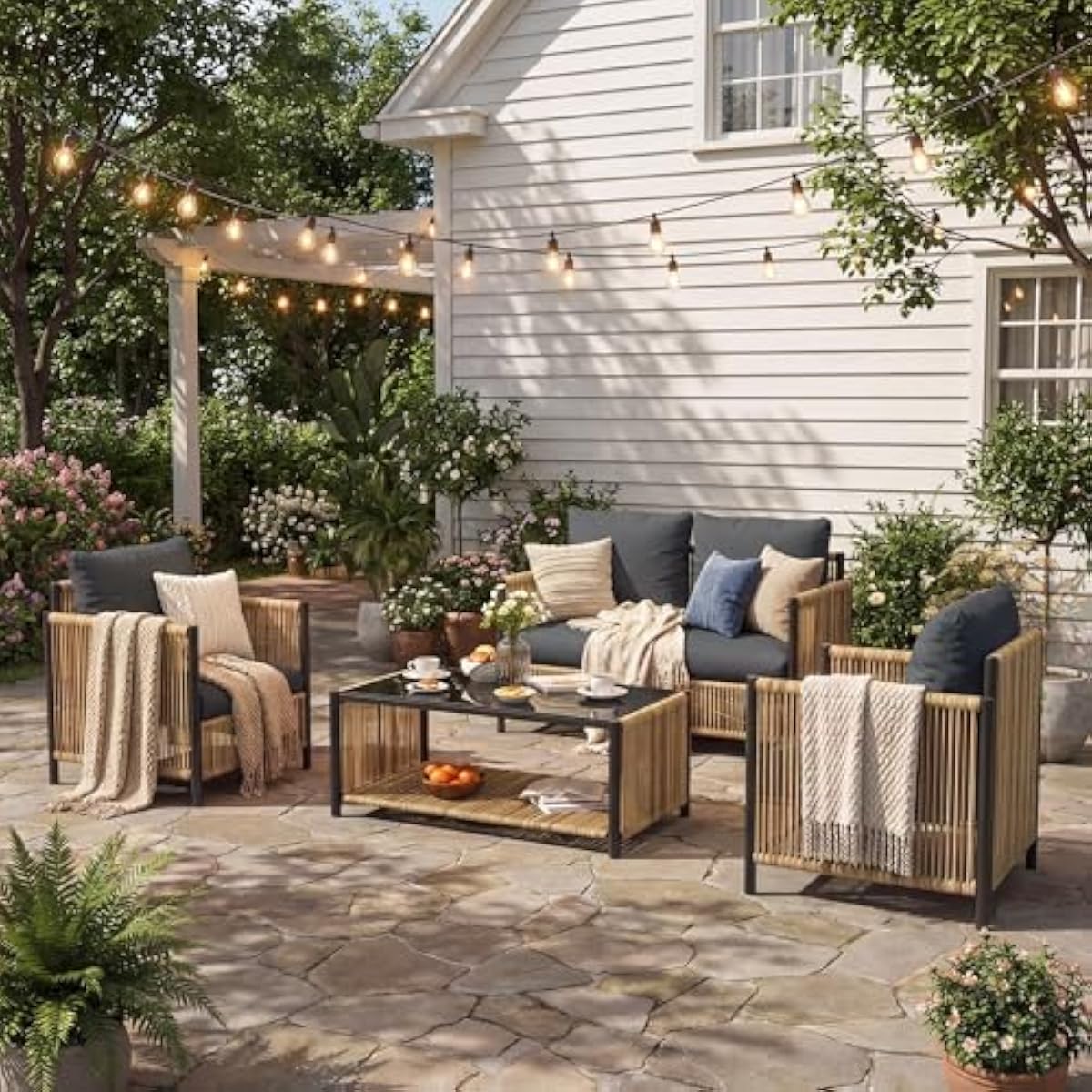 Bohemien tuinset van wicker, b - Outdoor Furniture Plus recensie en prijs