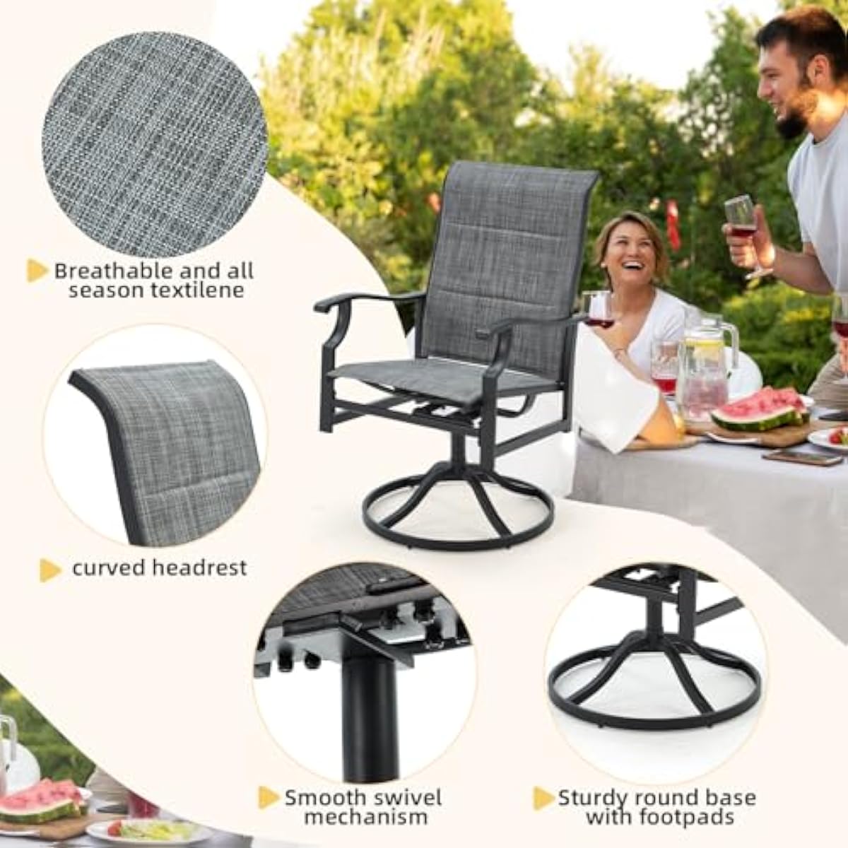 6-delige moderne tuinset, grij - Outdoor Furniture Plus recensie en prijs