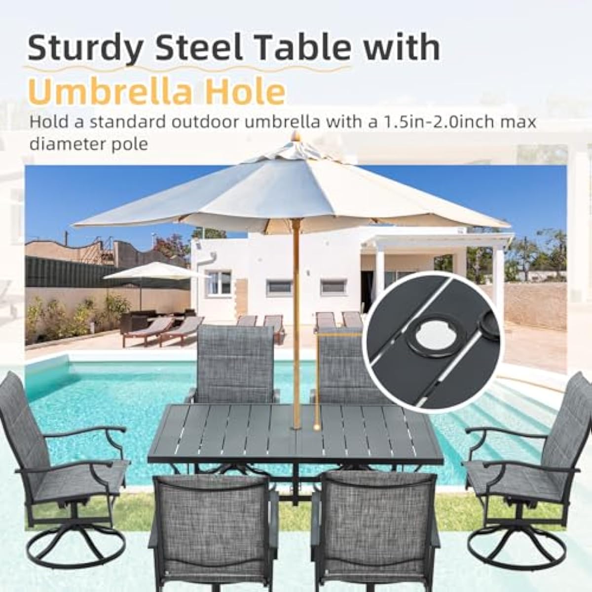 6-delige moderne tuinset, grij - Outdoor Furniture Plus recensie en prijs