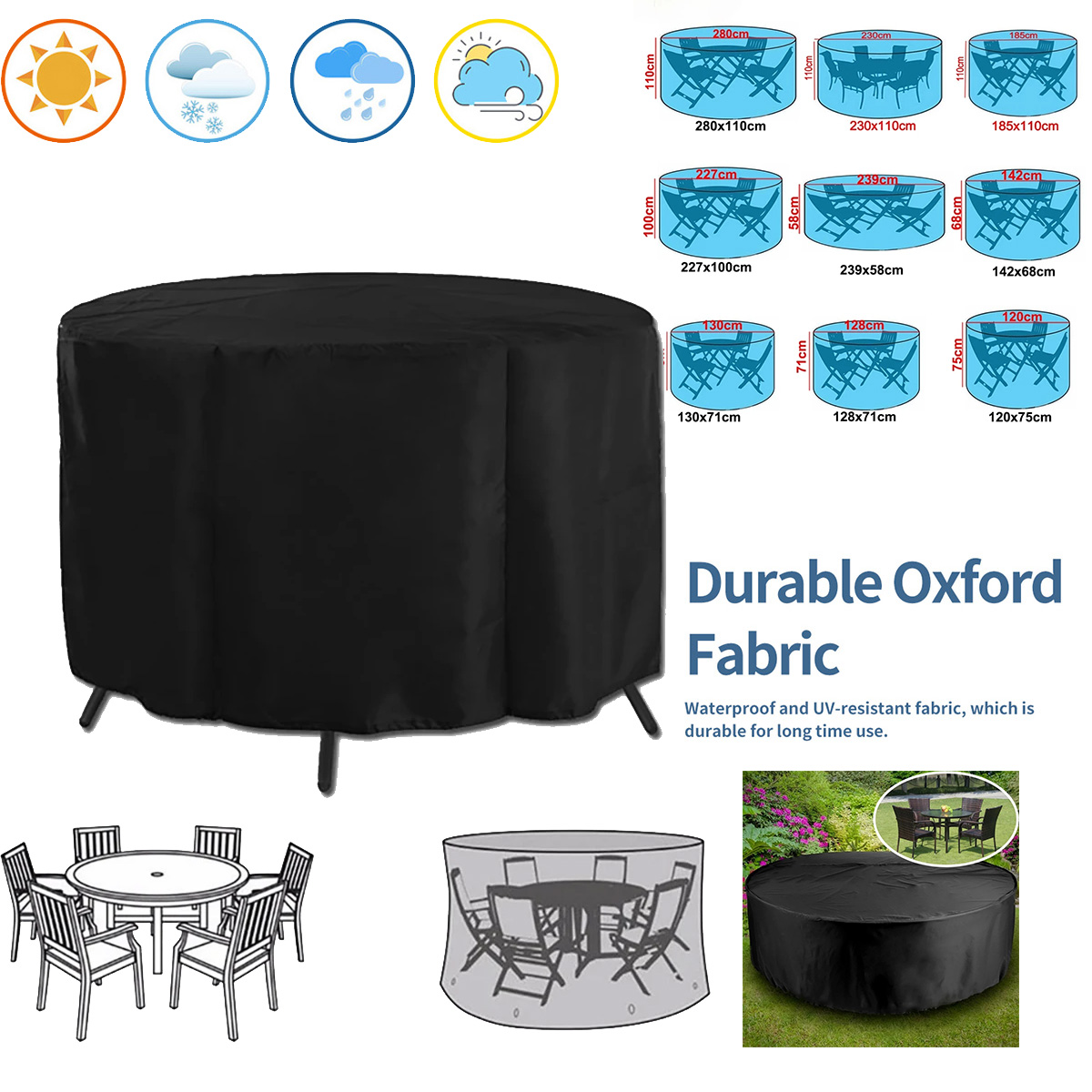 Ronde hoes voor tuinmeubelen,  - Outdoor Furniture Paint recensie en prijs