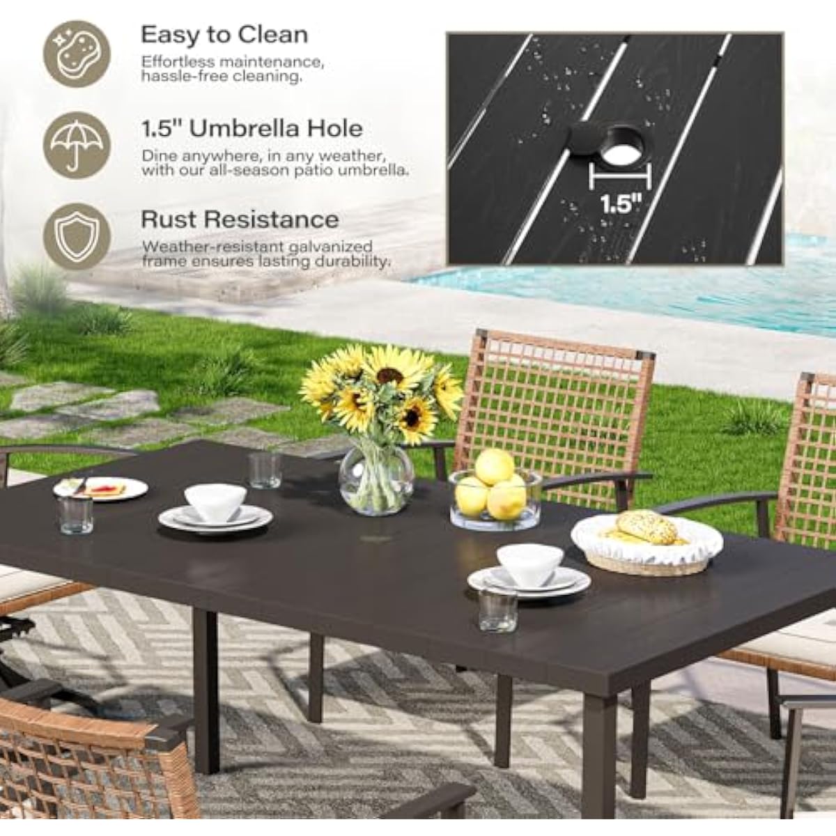 7-delige tuinset met 6 rotanst - Outdoor Furniture Plus recensie en prijs